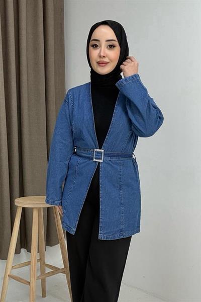 Kadın Kuşaklı Jena Kimono Mavi