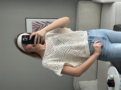 Geniş Yaka Yarasa Kol Triko Bluz