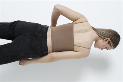 İp Askılı Crop Bluz Kahverengi