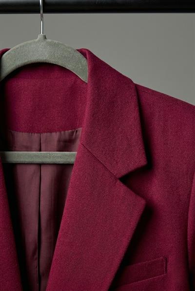 Kadın Düğmeli Oversize Blazer Ceket  Bordo
