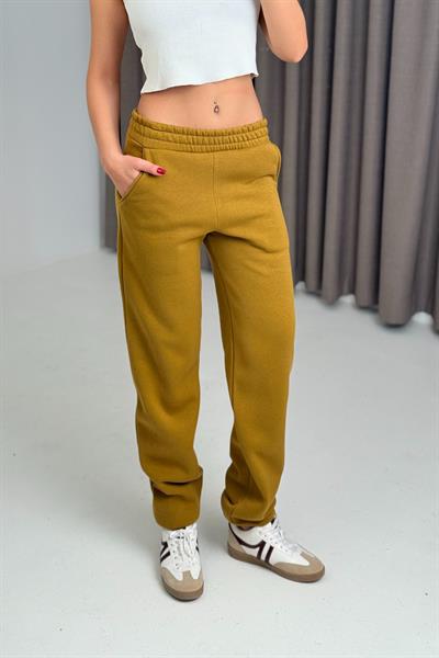 Üç İplik Şardonlu Kadın Eofşman Altı Hardal