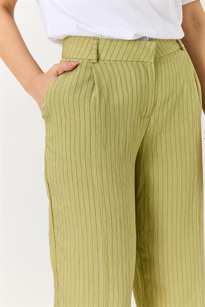 Kadın Rahat Kesim Bol Paça Mevsimlik Pantolon Yeşil