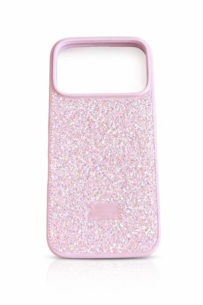 İphone 17 Pro Uyumlu Full Taş Detaylı Swarovski Kılıf Lila