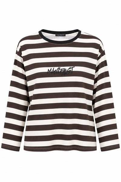 Kadın Bisiklet Yaka Oversize Sweatshirt Kahverengi 