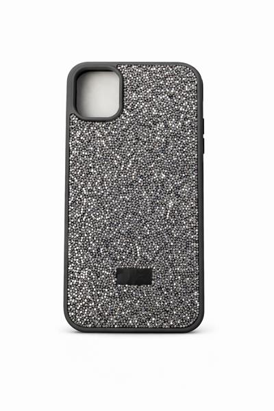 İphone11 Uyumlu Full Taş Detaylı Swarovski Kılıf Gri