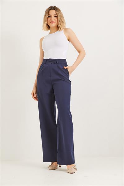 Kancalı Yüksek Bel Salaş Palazzo Pantolon Laci