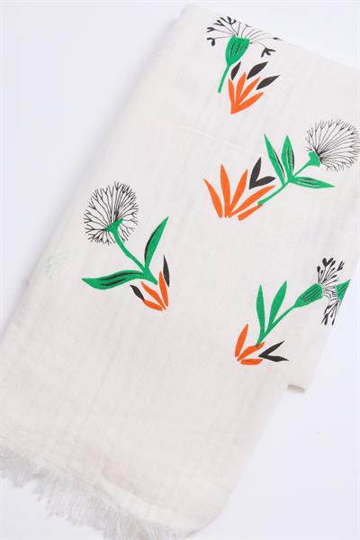 Müslin Pamuklu Plaj Havlusu Yeşil