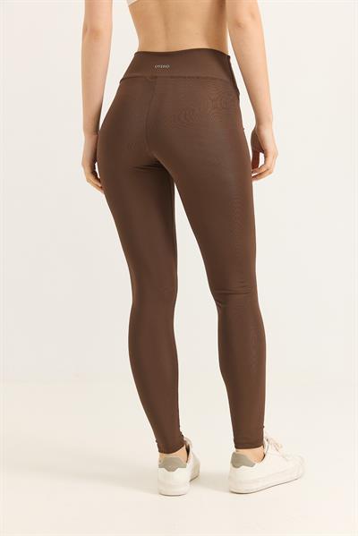 Slim fit yüksek bel toparlayıcı Oysho Tayt Kahverengi