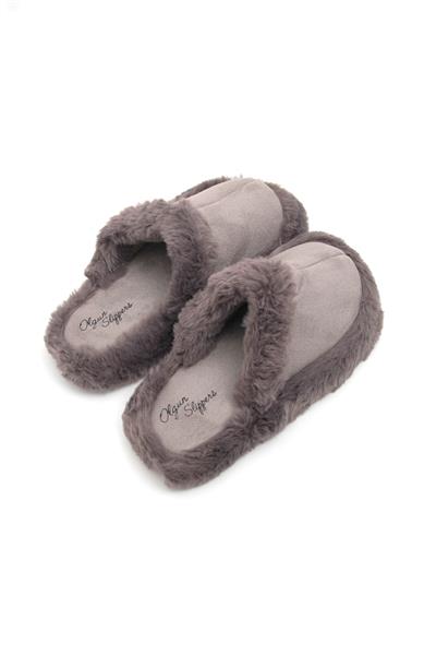 Kadın Rahat Taban Kışlık Füme Ev Terliği  