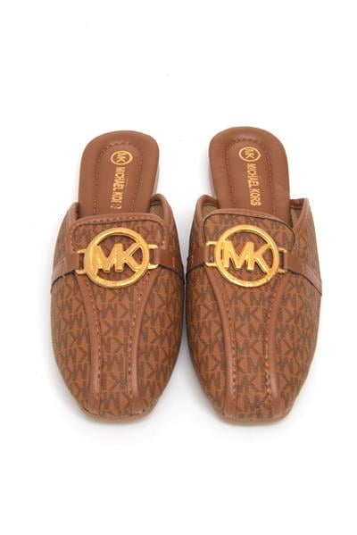 MK Aksesuarlı Şık Kadın Terlik Taba