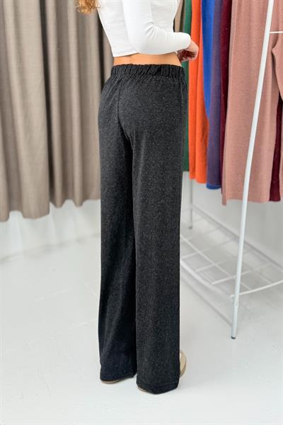 Kadın Triko Antrasit  Salaş Pantolon  