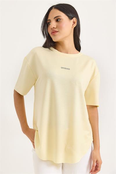 Bisiklet Yaka  Oysho Basic Tshirt Sarı