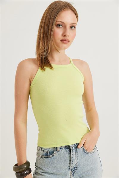 Askılı Kaşkorse Bluz Yeşil