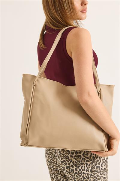 Salaş Model Kadın Omuz Çantası Vizon