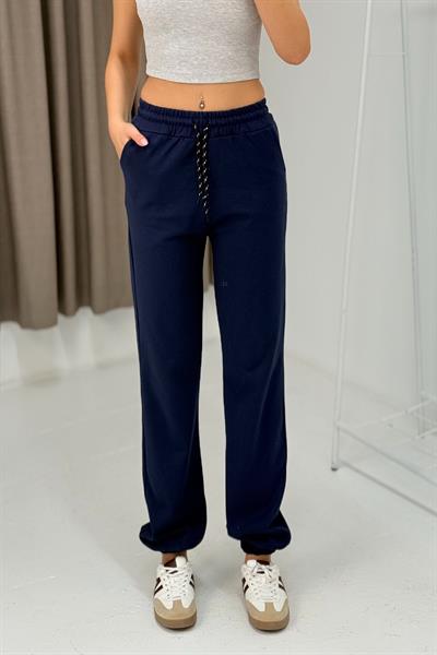 Kadın İki İplik Paçası Lastikli Eşofman Altı