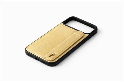  17 promax  Charmlı ve Harfli Deri Kılıf Gold