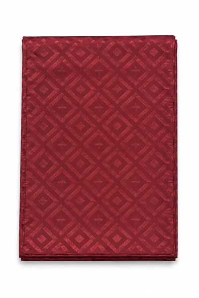 Kadın Geometrik Desenli 180X70 Ölçülü Jakar Şal Bordo