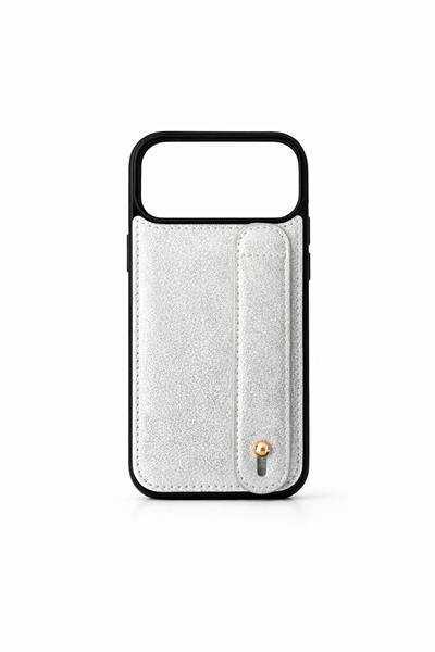  Charmlı ve Harfli Deri Kılıf Gri 17 promax  