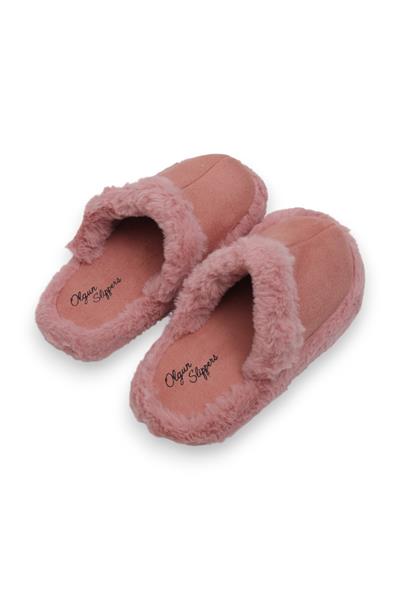 Kadın Rahat Taban Kışlık Pembe Ev Terliği  