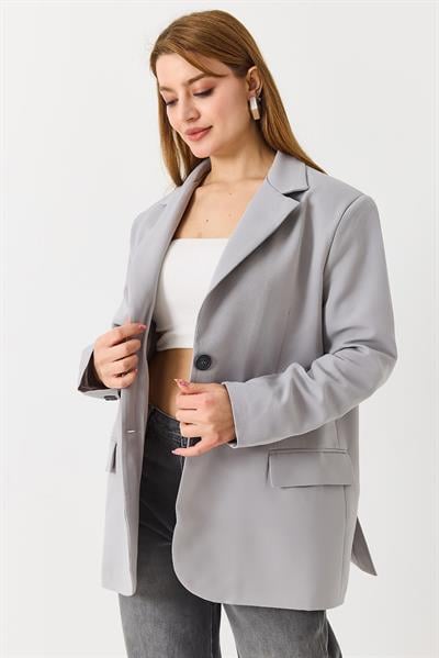 Kadın Oversize Çift Düğmeli Blazer Ceket