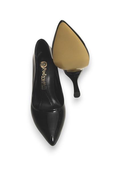 Kadın Sivri Burun Rugan Siyah Stiletto