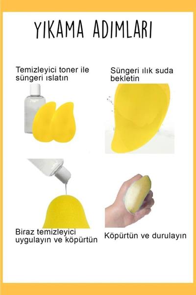 Tekli Meyve Temalı Makyaj Süngeri Mango