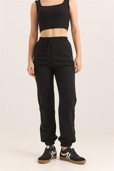 	Alo Baskılı Cepli Beli Lastikli İki İp Siyah
