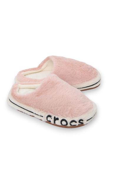 Kadın  İçi Yünlü Önü Kapalı Pembe Ev Terliği