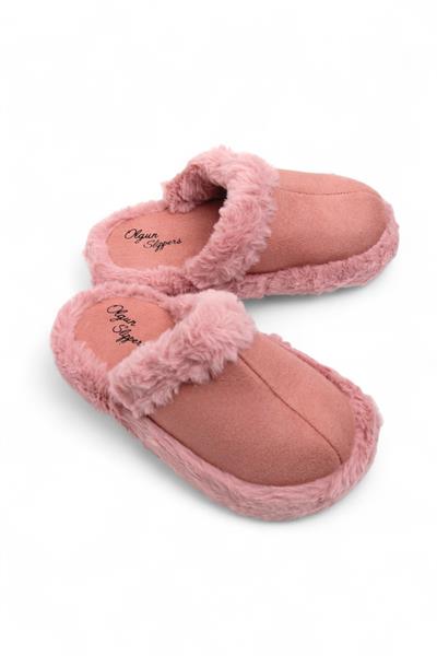 Kadın Rahat Taban Kışlık Pembe Ev Terliği  