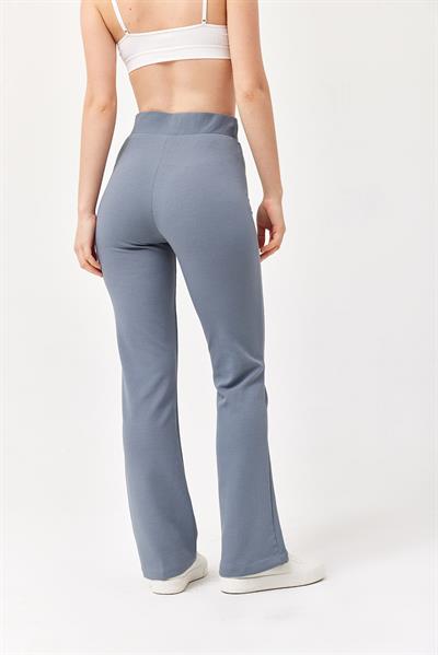 Yüksel Bel Krep Pantolon Gri