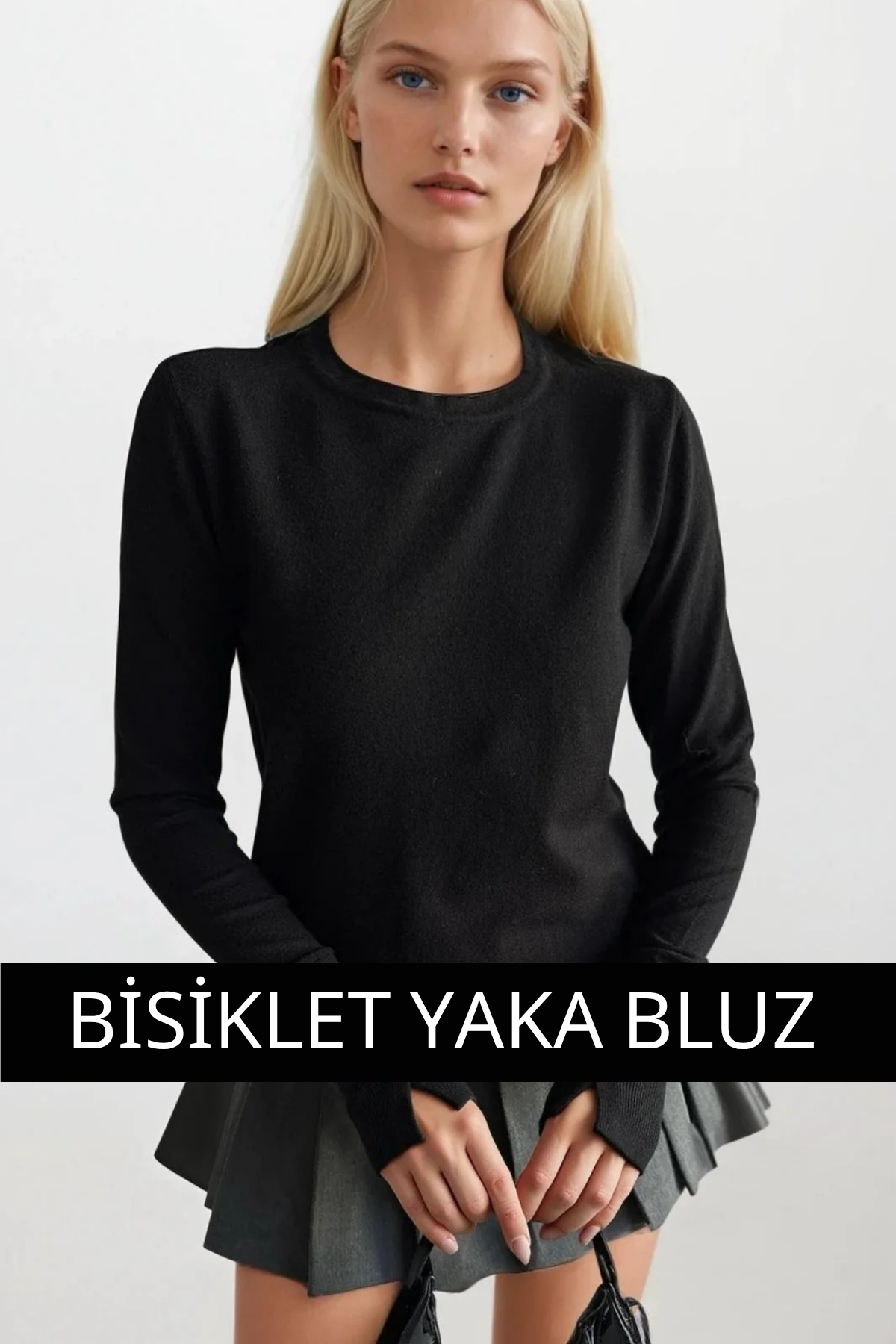 BİSİKLET YAKA BLUZ