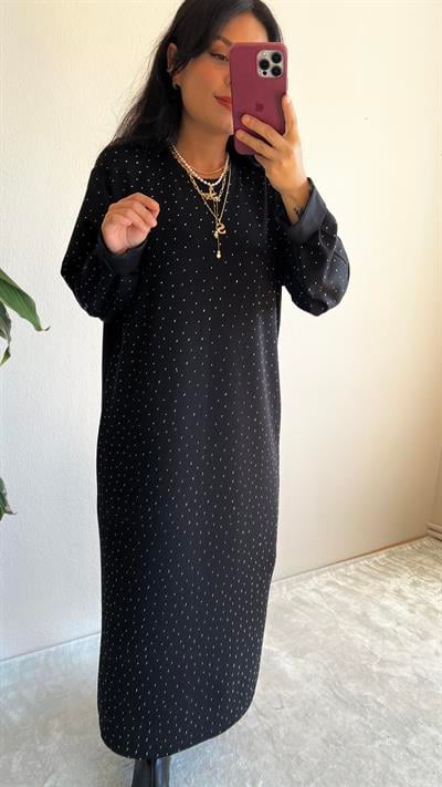 Oysho Kumaş Taş Detay Elbise-1078