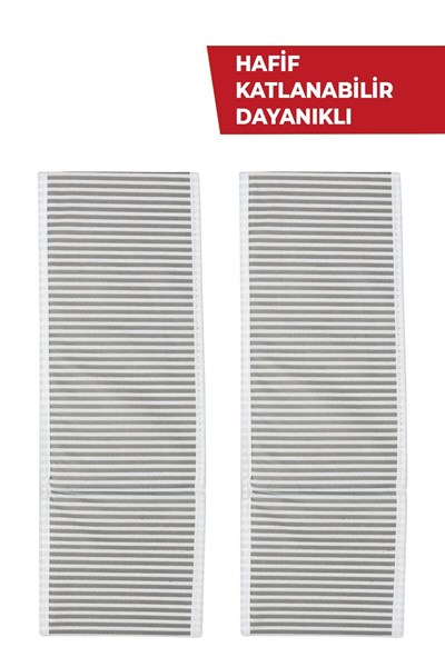2li Çekmece Ve Raf Düzenleyici Gri Gri Çizgili