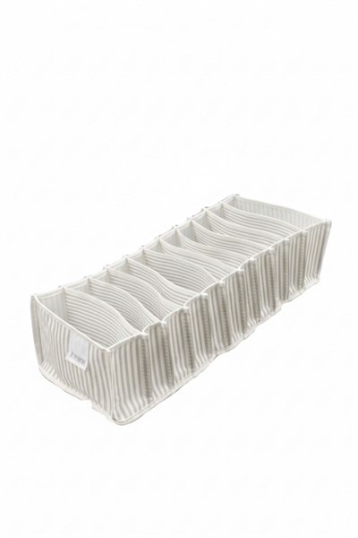 Akordiyon Organizer ( S ) Gri Gri Çizgili