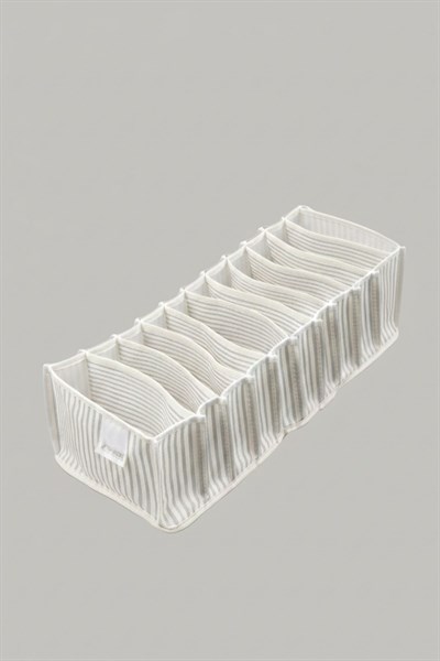Akordiyon Organizer ( S ) Gri Gri Çizgili