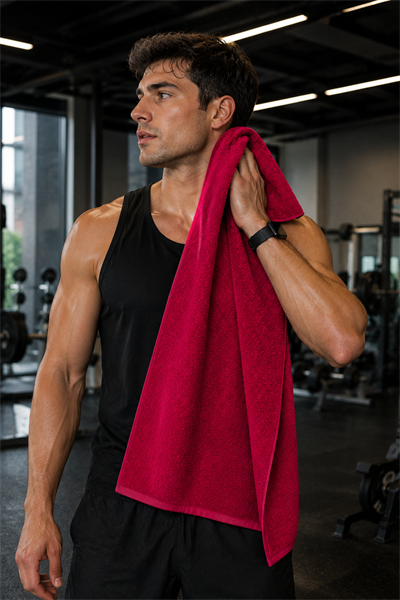 Kırmızı Spor Fitness Antrenman Havlusu 50x90 CM Kırmızı