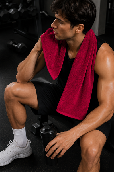 Kırmızı Spor Fitness Antrenman Havlusu 50x90 CM Kırmızı