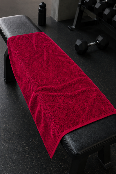 Kırmızı Spor Fitness Antrenman Havlusu 50x90 CM Kırmızı