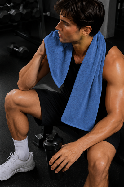 Lacivert Spor Fitness Antrenman Havlusu 50x90 CM Lacivert