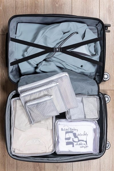 Puantiyeli 6 Lı Bavul Organizer Puantiyeli