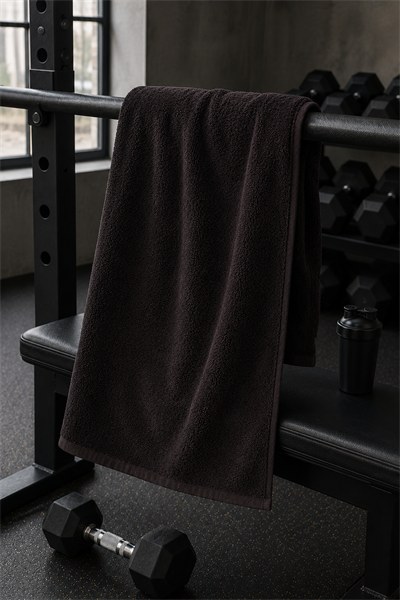 Siyah Spor Fitness Antrenman Havlusu 50x90 CM Siyah