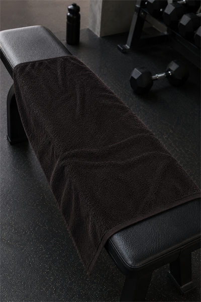 Siyah Spor Fitness Antrenman Havlusu 50x90 CM Siyah