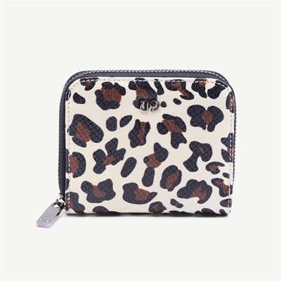 Uderra Kadın Hakiki Deri Beyaz Leoper Mini Cüzdan - S1KC0117