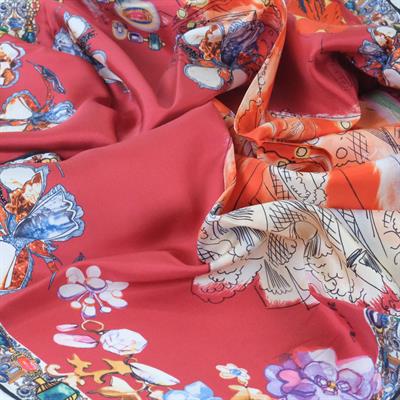 Aker %100 İpek - Twill Eşarp