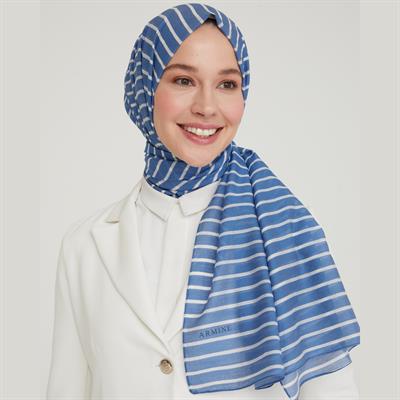 Armine Modal İpek Şal İndigo