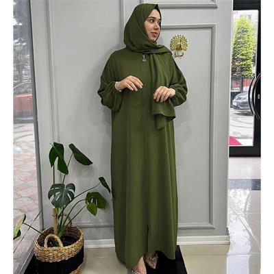 İslambol Ala Namaz Elbisesi Haki Yeşil