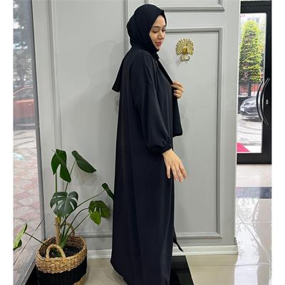 İslambol Ala Namaz Elbisesi Siyah