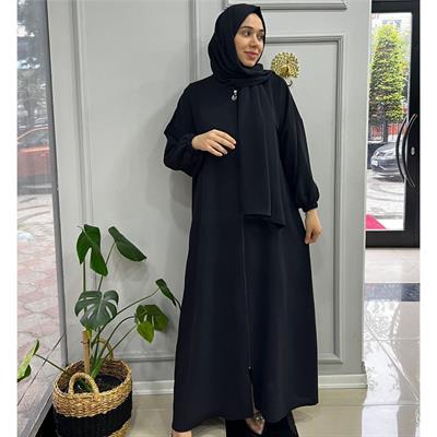 İslambol Ala Namaz Elbisesi Siyah