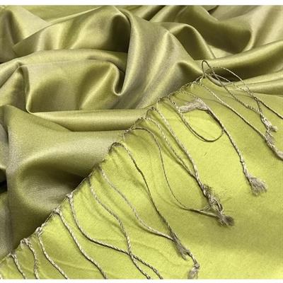 Puresilk İpek Şal Vizon Yağyeşili
