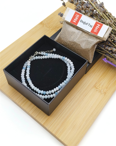 Akuamarin Kolye 4 mm - İletişim, Özgür ve Akıcı Konuşma